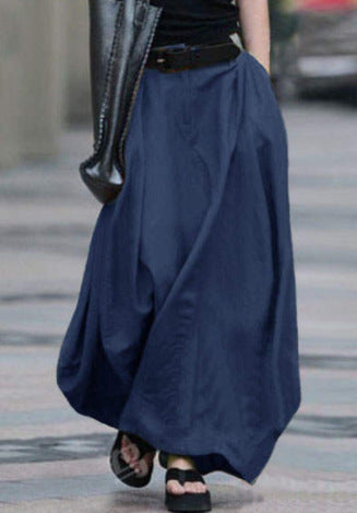 Grande jupe balançoire Style national rétro taille haute minceur taille robe de danse pour femmes