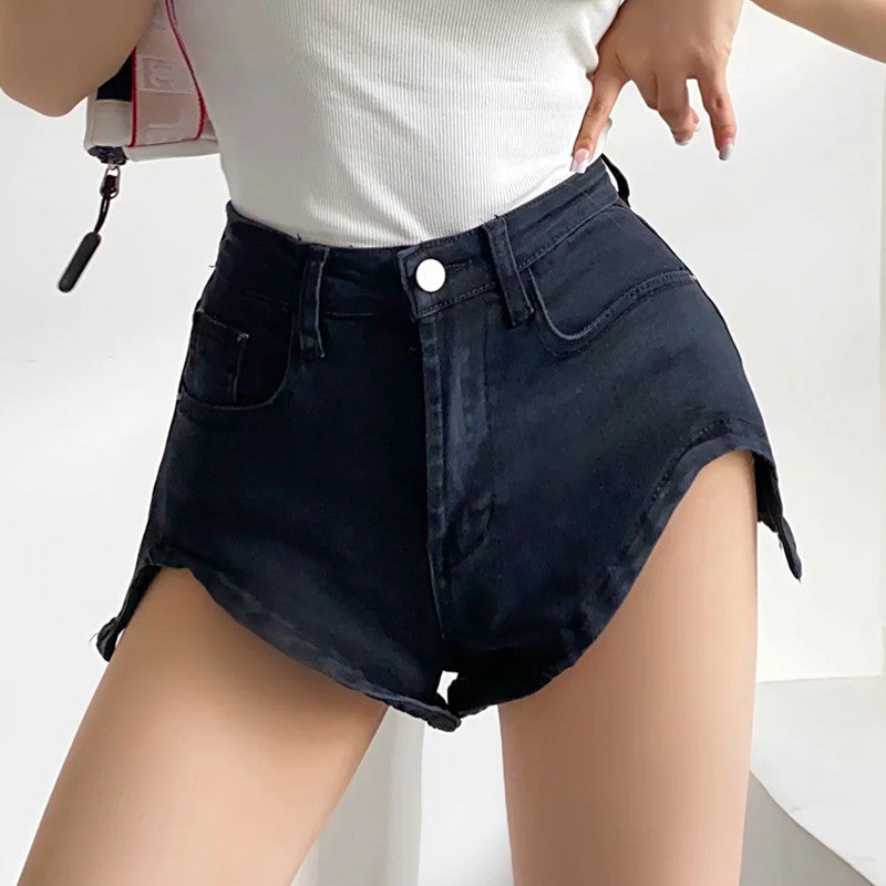 Summer Street taille haute Slim Fit Design Denim pantalons amincissants pour femmes Shorts à la mode