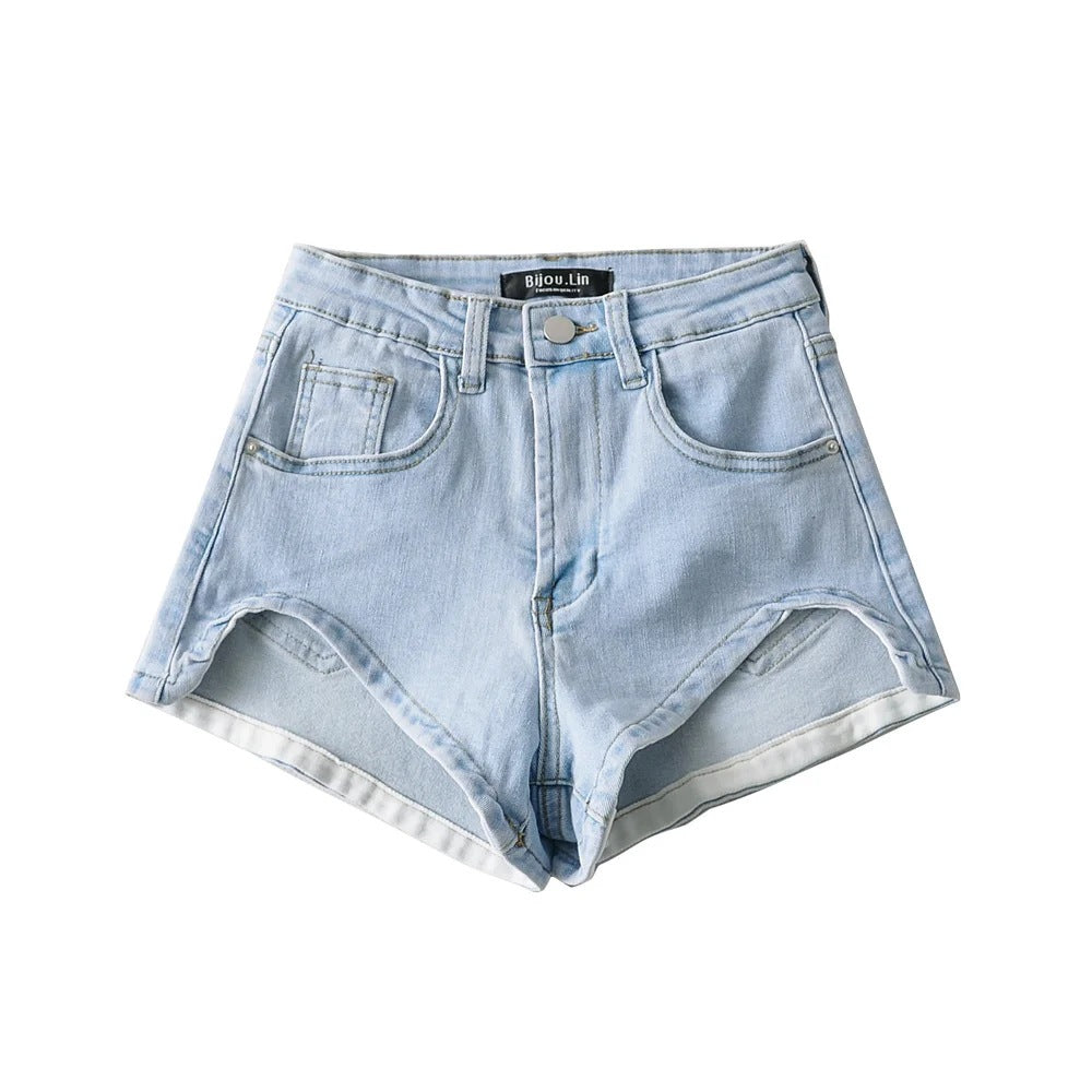 Summer Street High Waist Slim Fit Design Denim Pantaloni dimagranti Donne Shorts alla moda