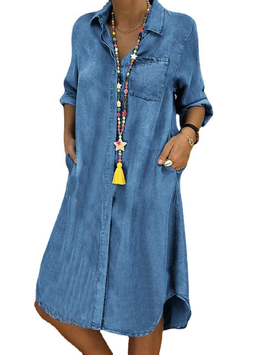 Woman Female Skinny Cotton Ripped Blue Demin Stretch Jean Shirt Dress One  Piece Jeans Dresses for Plus Size Women for Girls - China Ladies Dress and  Casual Dress price | Made-in-China.com