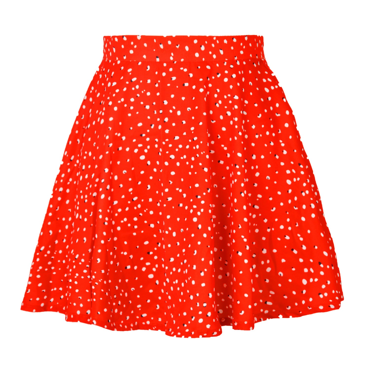 Women's Fresh And Sweet Floral High Waist Invisible Zipper Chiffon Printed Short Skirt