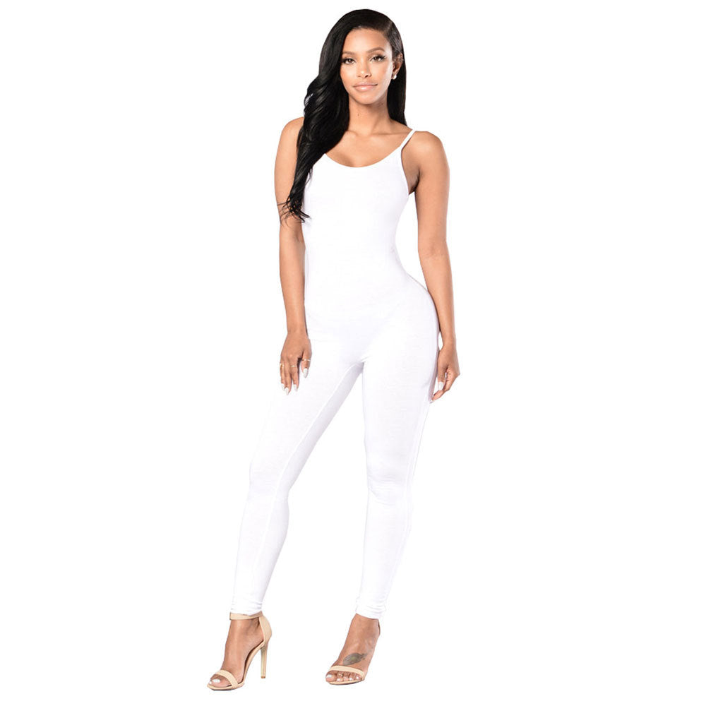 Women's Fashion Other Sexy Long Tight Backless Sling Jumpsuit